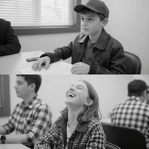 Casual Moments: Black-and-White Youth