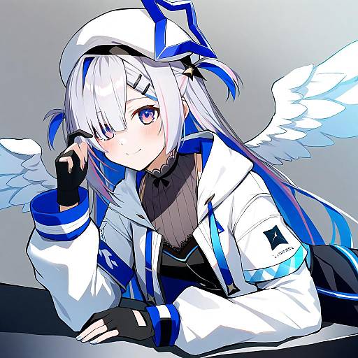 Illustration of Amane kanata (work), hololive in the style of Meth (emethmeth)