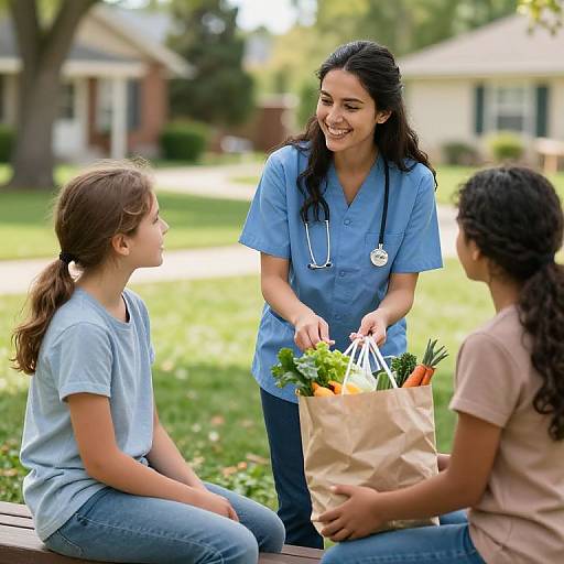 Caring Social Worker Supporting Family