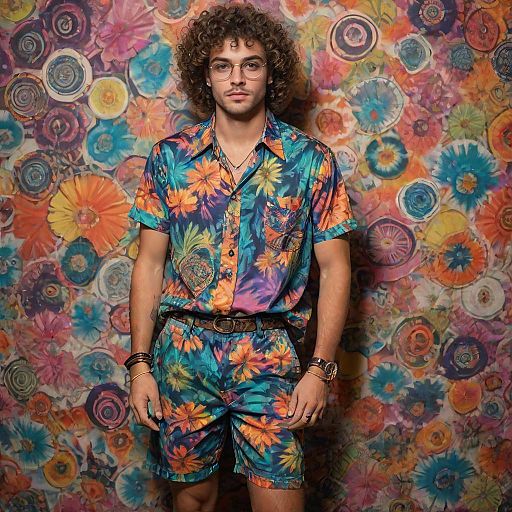 Quirky Young Man in Trendy Nightlife Style