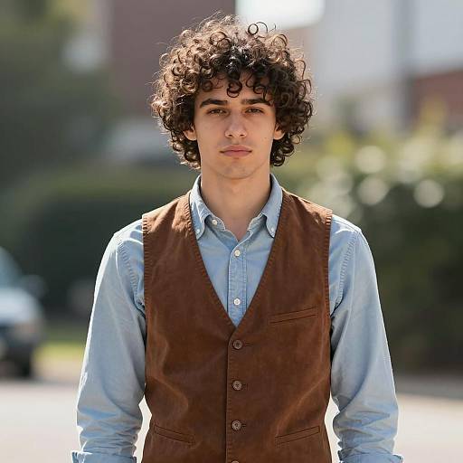Casual Portrait of a Young Man Outdoors