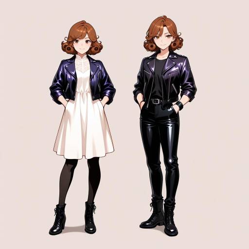 Fraternal Twins in Stylish Leather Attire Fraternal Twins in Stylish Leather Attire
