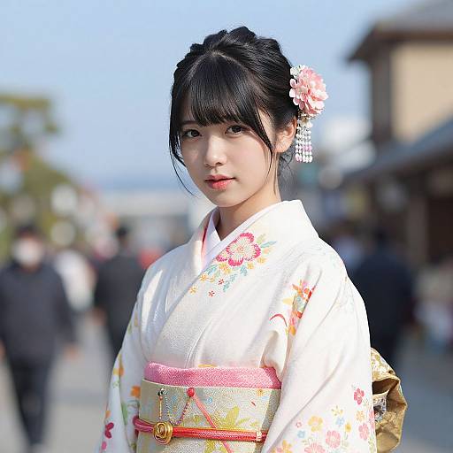 Realistic Japanese Doll in Kimono