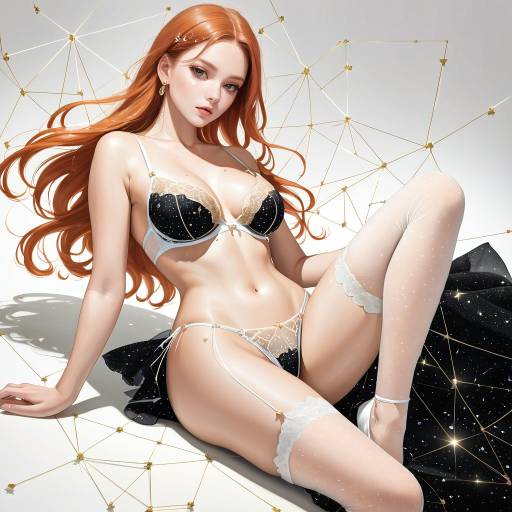 Elegant Woman in Lingerie Pose Elegant Woman in Lingerie Pose