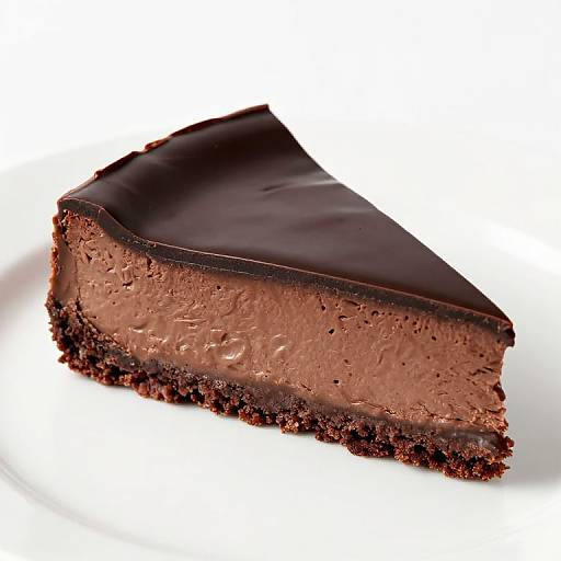 Decadent Triple Chocolate Cheesecake Slice