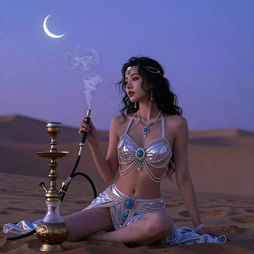 Mystical Desert Belly Dancer at Twilight