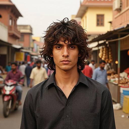 Indian Mullet Haircut in Urban Market