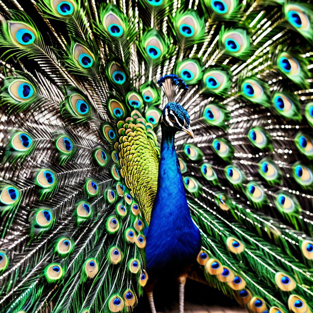 Stunning Peacock in Fantasy Lighting