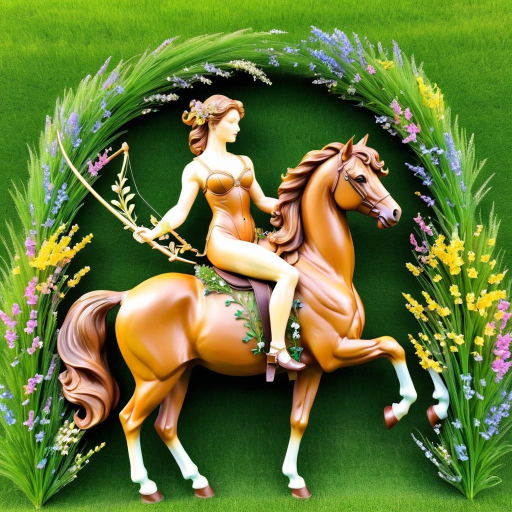 Elegant Centaur Amidst Wildflowers