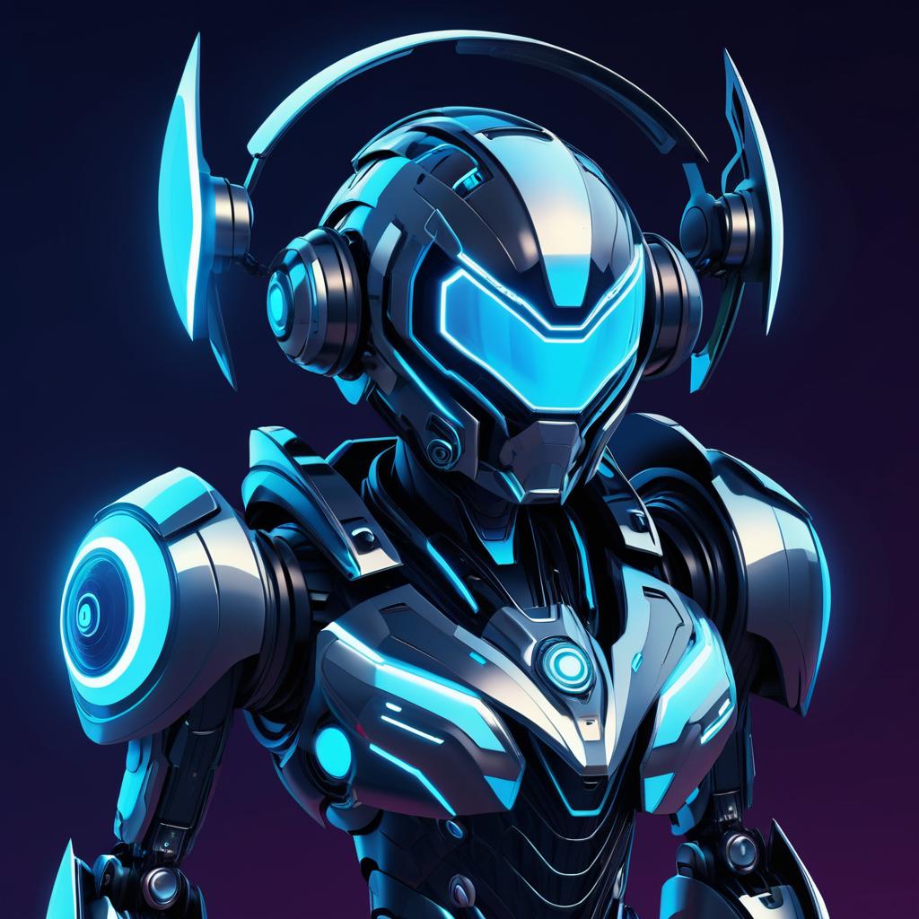 Futuristic Robot Character Illustration