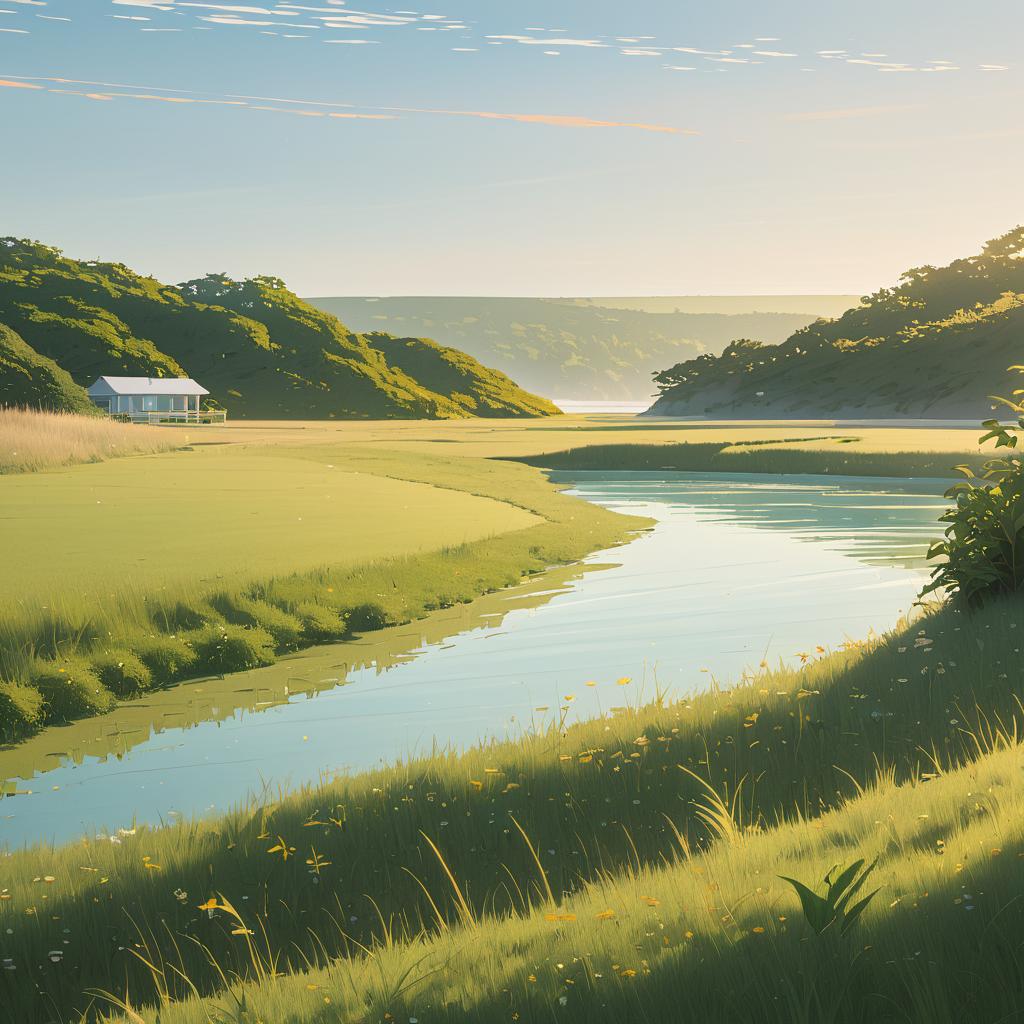 Tranquil Oceanfront Bluffs at Sunrise