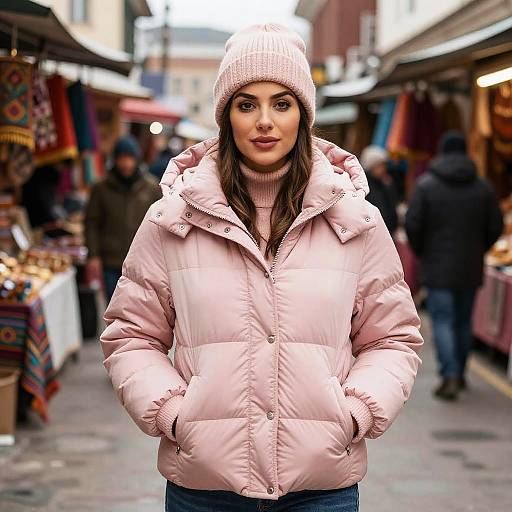 Curvy Woman in Chic Winter Outfit