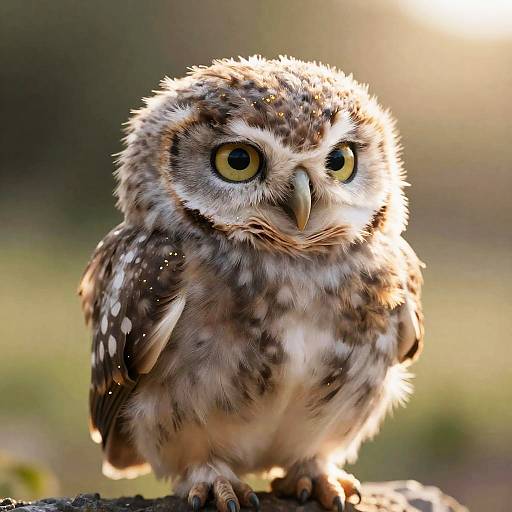 Ultra-Cute Bashful Baby Owl
