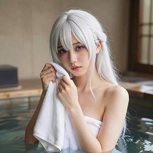 Realistic Portrait of Onsen Girl