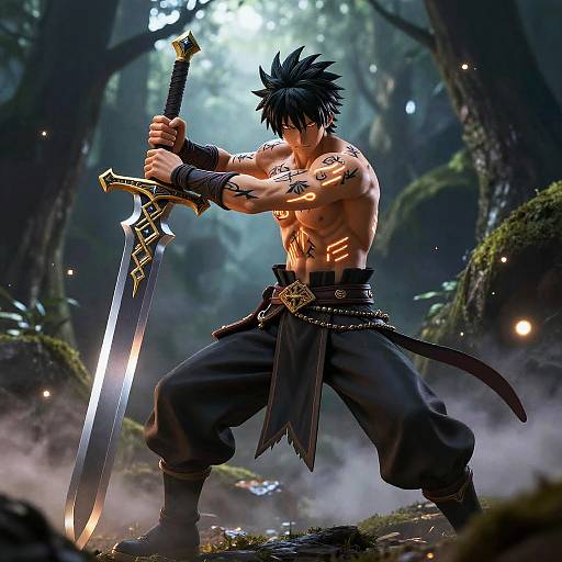 Fantasy Warrior Male Anime Figure