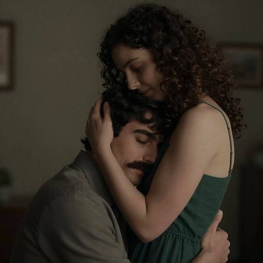 Intimate Embrace in Dim Light