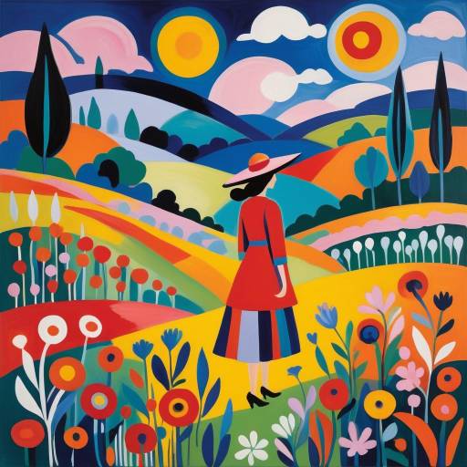 Whimsical Shape-Shifter in Expressionist Meadow Whimsical Shape-Shifter in Expressionist Meadow