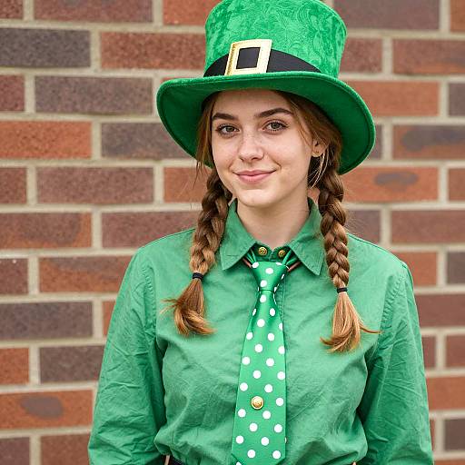 Young Woman in Leprechaun Costume for St. Patrick's Day