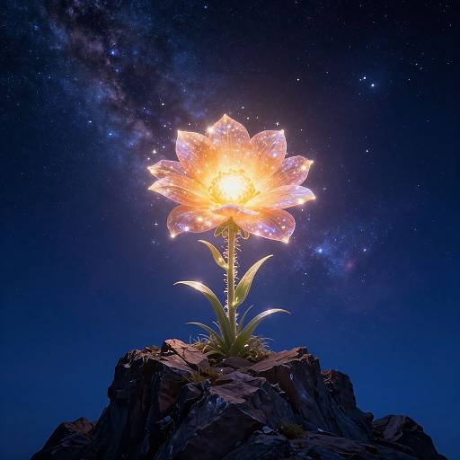 Starlight Flower on Cosmic Cliff