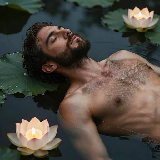 Realistic Ophelia in Water Scene