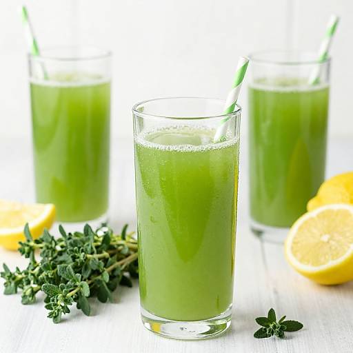 Refreshing Lemon Thyme Green Juice