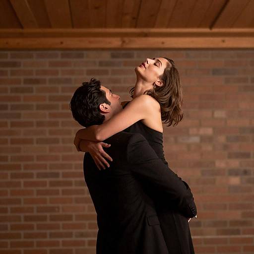 Intense Moment Under Warm Lighting