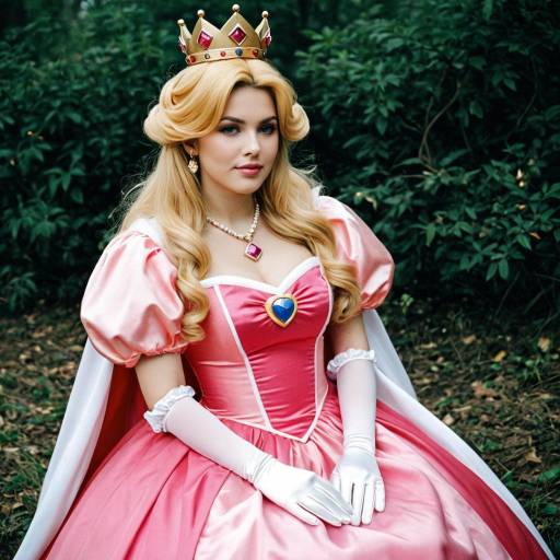 Male Cosplay of Princess Peach with Flair