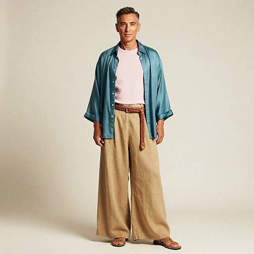 Bohemian Chic Middle-Aged Man Outfit