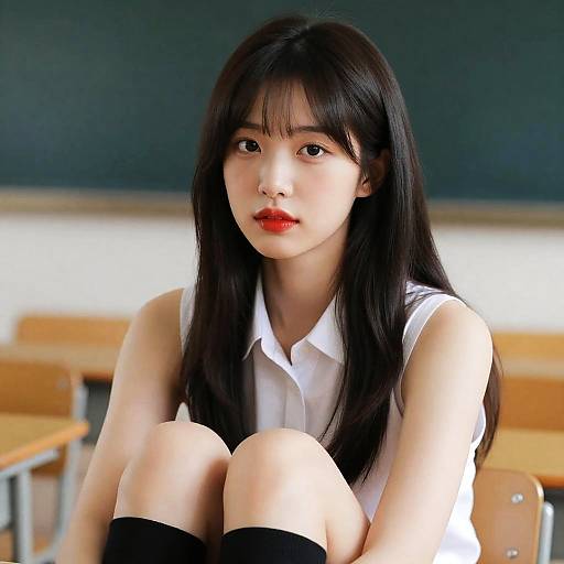 Seulgi Photorealistic Close-Up School Portrait