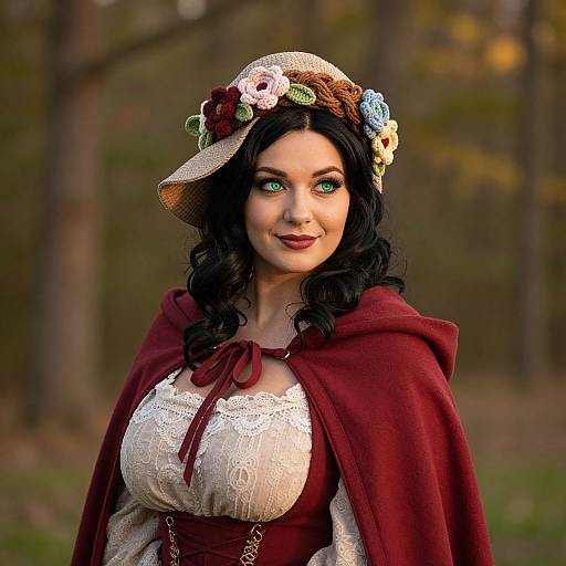 Confident Woman with Crochet Braided Crown