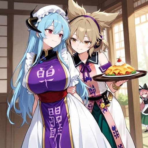 Colorful Girls in Unique Costumes