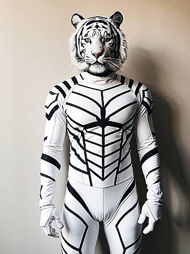 Man in White Tiger Marvel Costume