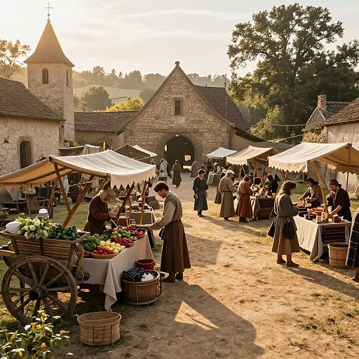 Medieval Market at Dawn