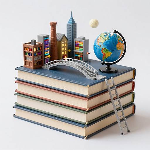 Vibrant Cityscape Architecture in Art