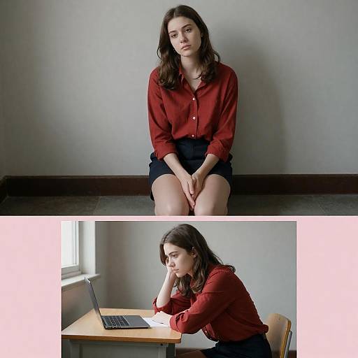 Introspective Photo Collage of Woman