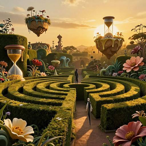 Surreal Dali-Inspired Garden Maze