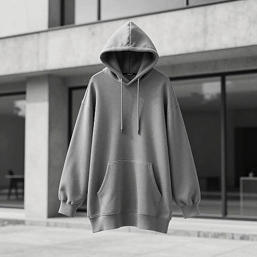 Minimalistic Thoodie with Architectural Backdrop