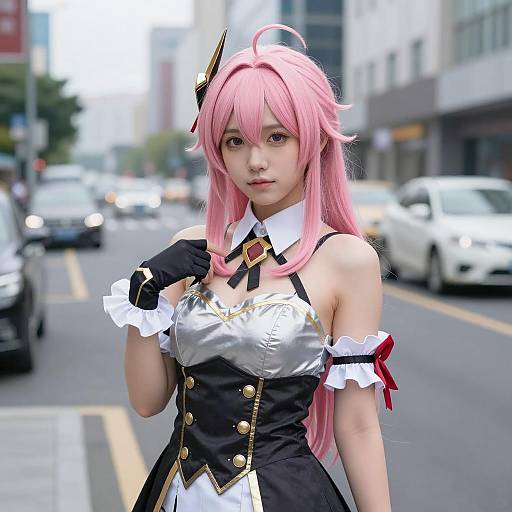 Trish Una Cosplay in Urban Setting