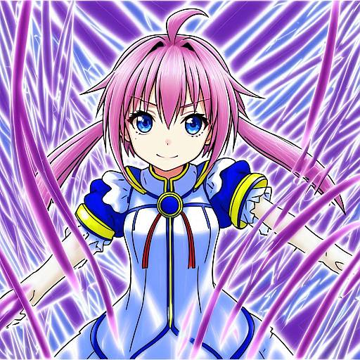 Illustration of Caro ru lushe, lyrical nanoha in the style of Mamedenkyuu (berun)