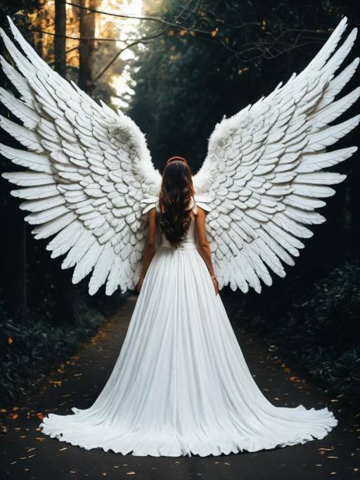 Majestic Portrait with Angel Wings