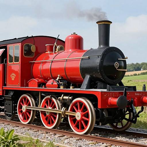 Vivid Painted Steam Engine #25