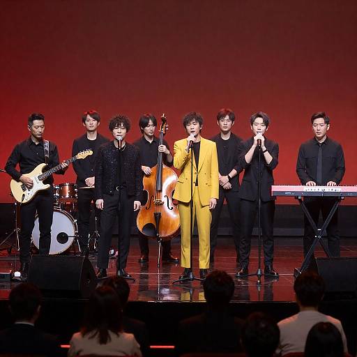 Live Band Performance on Stage