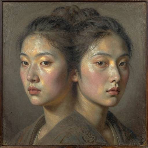 Dusty Antique Painting in Muted Light