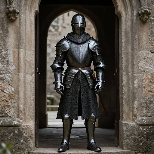 Dark Medieval Knight in Armor
