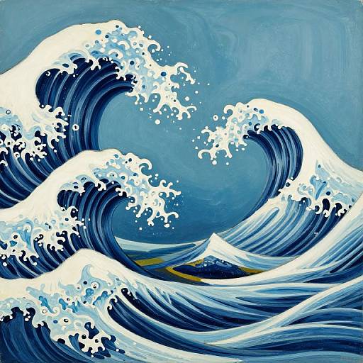 Abstract Swirling Waves Artwork