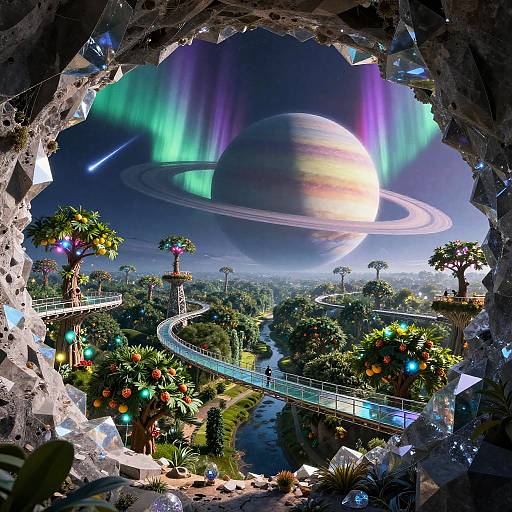 Orchard Metropolis Inside Crystalline Geode