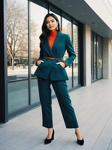 Full-Body Woman in Designer Outfit