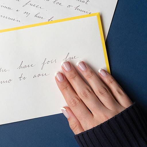 Elegant Hand with Cursive Letter