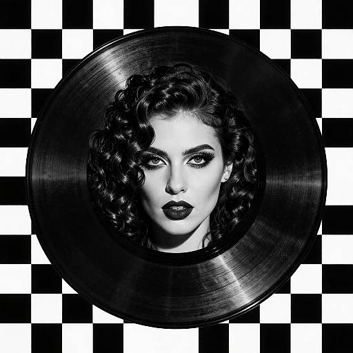 Black and White Vinyl Portrait