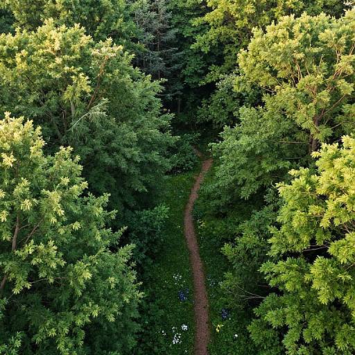 Expansive Top-Down Forest Landscape